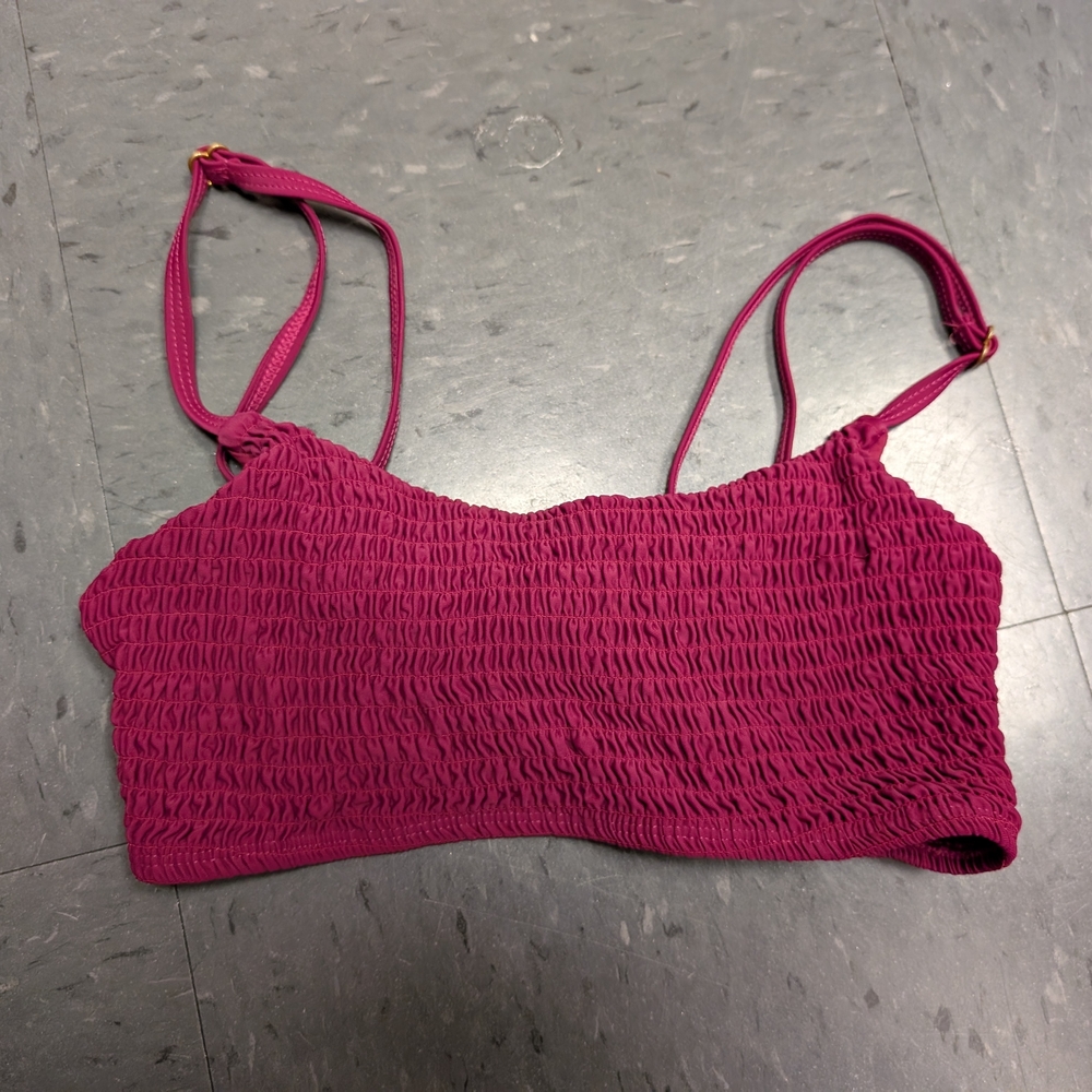 Mosmann Australia Pink Smocked Crop Top